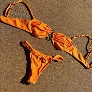 Vibrant Orange Bikini Set